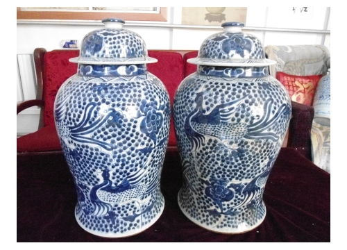 青花将军盖罐（高度47cm) 已鉴定